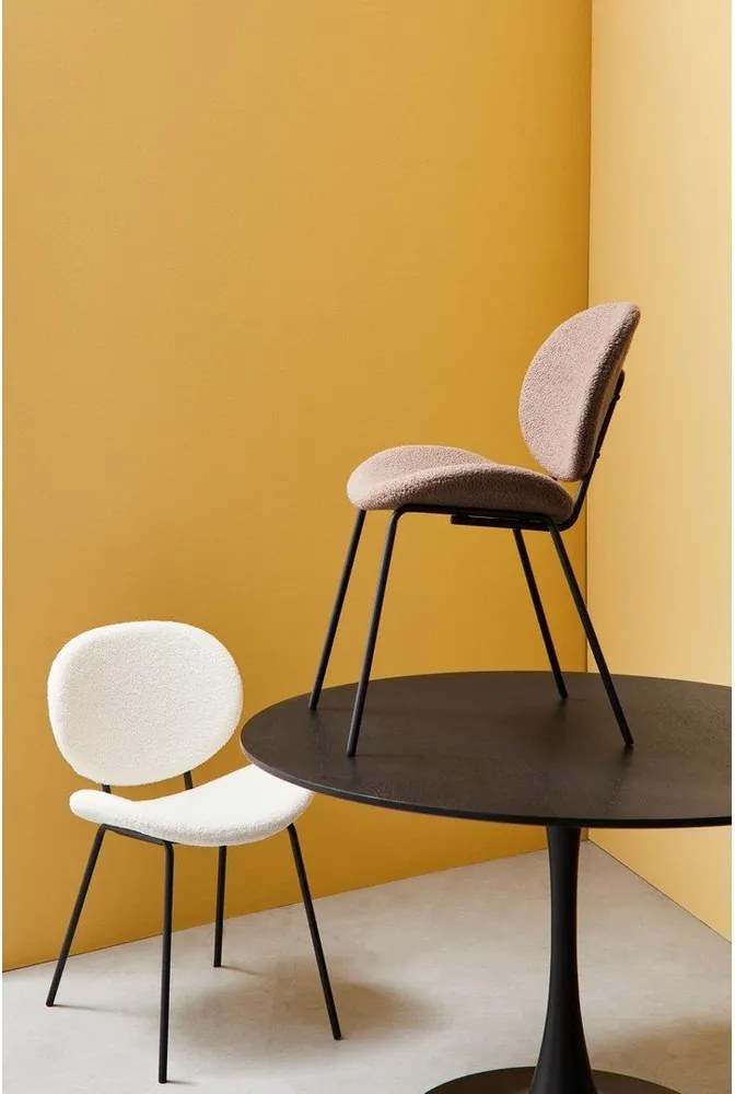 Бял тапициран трапезен стол Maddie – Yes Everyday