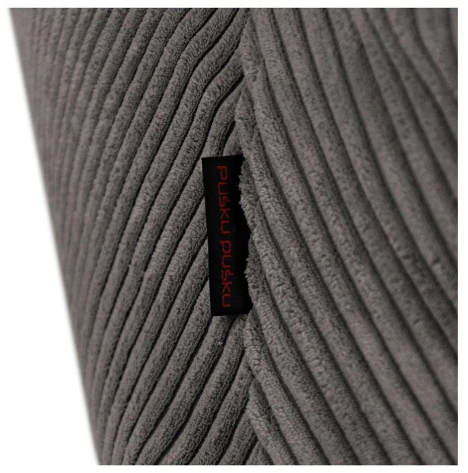 Пуф от рипсено кадифе в цвят горчица Tube – SLOWDOWN