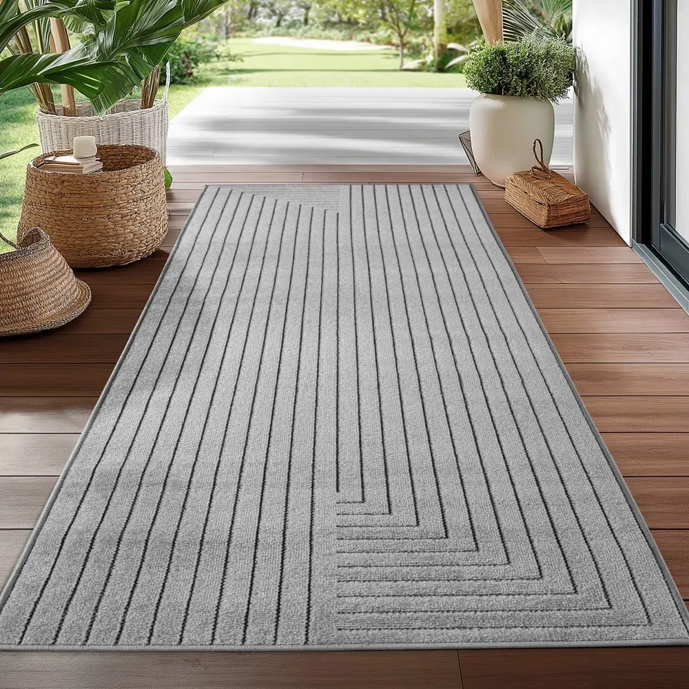 Сива пътека за открито и закрито 80x250 cm Nova 1202 – Ayyildiz Carpets
