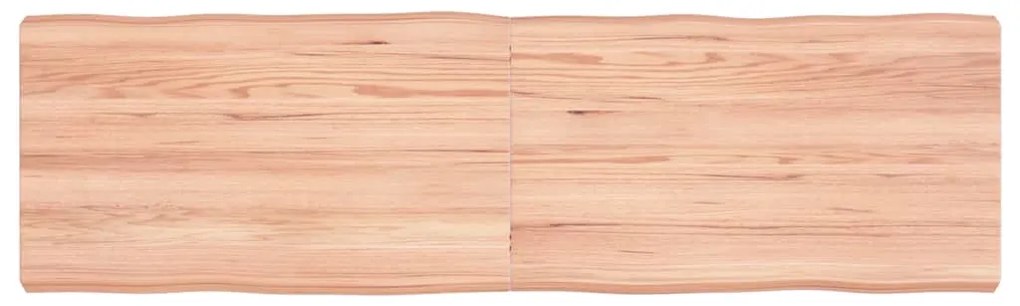 363963 vidaXL Плот за маса светлокафяв 140x40x(2-6) см обработен масивен дъб