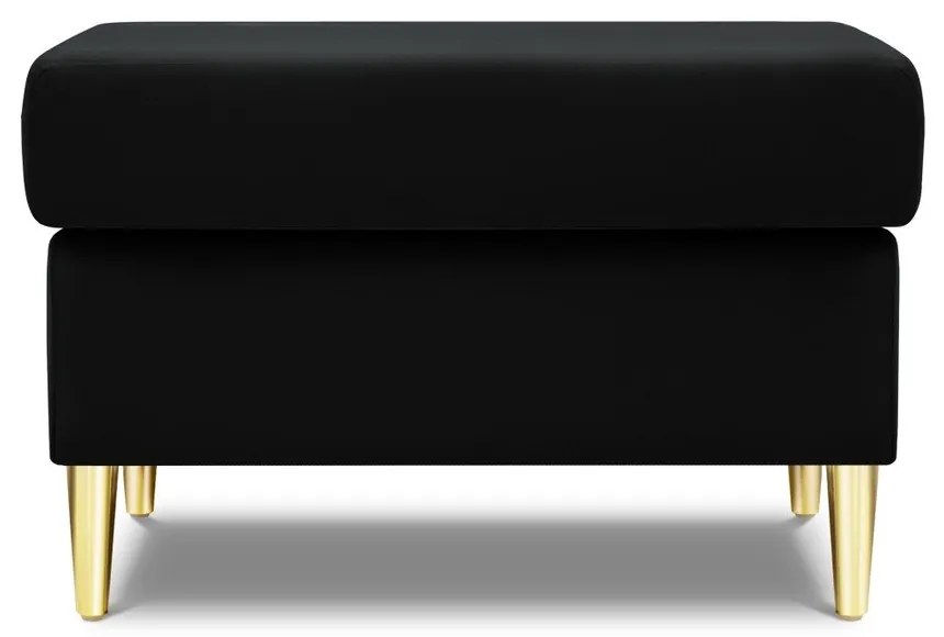 Черна кадифена табуретка Kyoto – Cosmopolitan Design