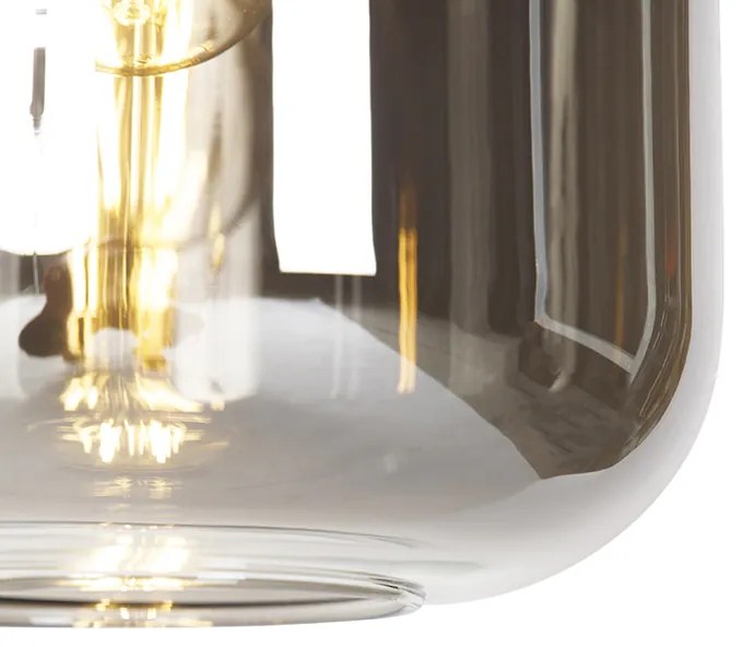 Интелигентен висящ аплик черен с опушено стъкло 4-светлина с Wifi A60 - Zuzanna