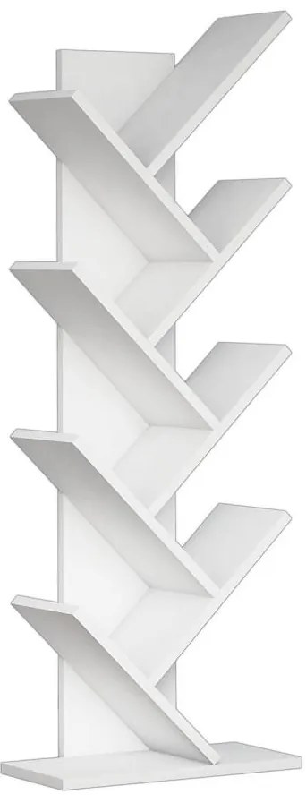 Бял шкаф за книги BOOKIE