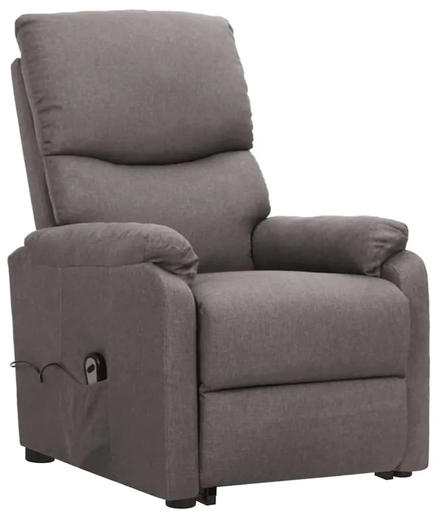 329739 vidaXL Изправящ стол, светлосив, текстил