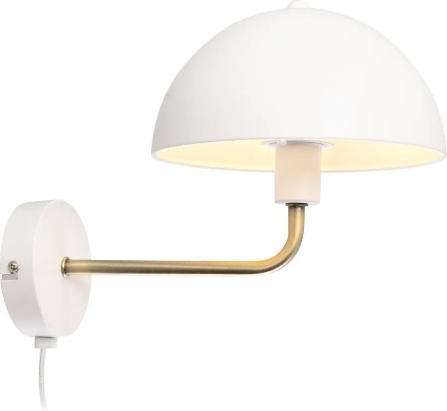 Стенна лампа в бяло-златист цвят, височина 25 cm Bonnet - Leitmotiv