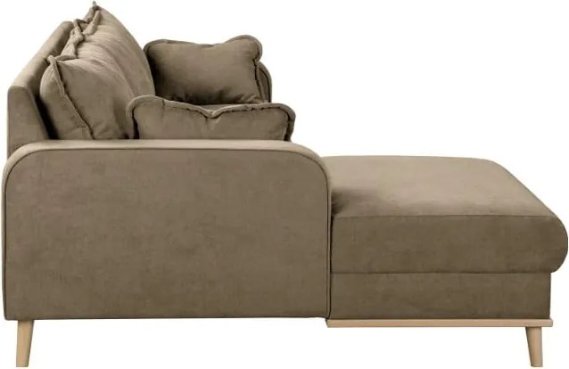 Светлокафяв ъглов диван (ляв ъгъл) Beata - Ropez