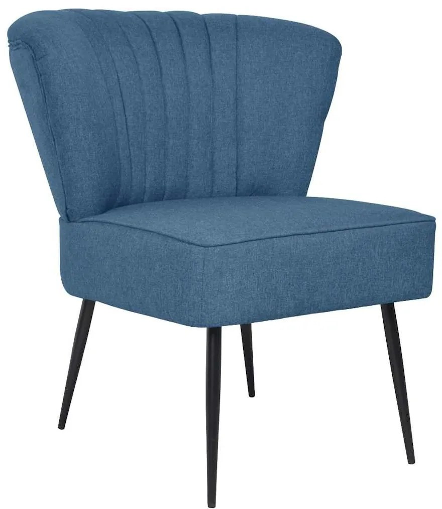 244098 vidaXL Коктейлен стол, син, текстил