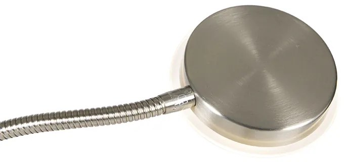 Модерна подова лампа стомана с LED димер с лампа за четене - Strela