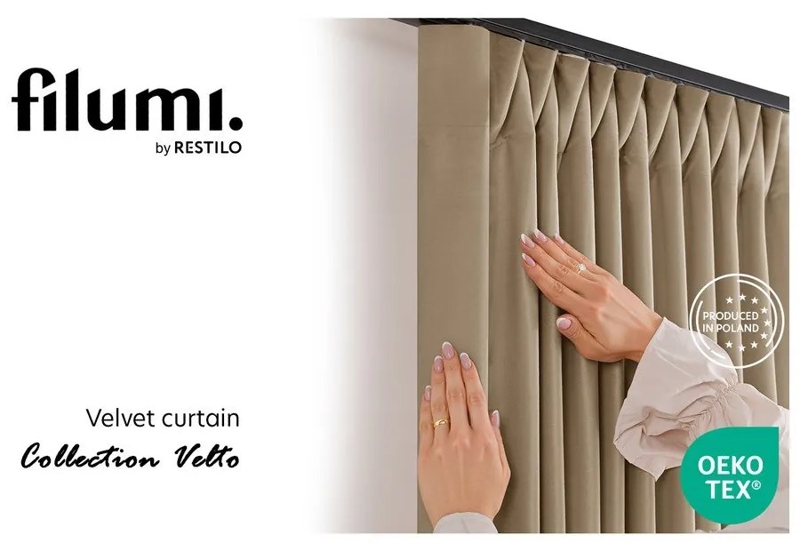 Бежова затъмняваща завеса 530x270 cm Velto – Filumi