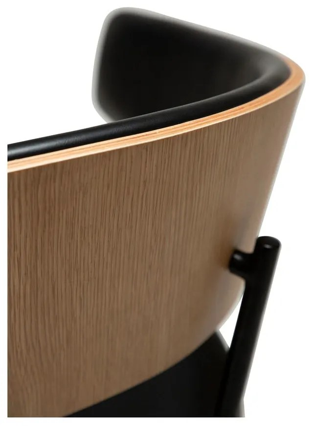 Черен/в светло естествен цвят трапезен стол с подлакътници Crib – DAN-FORM Denmark