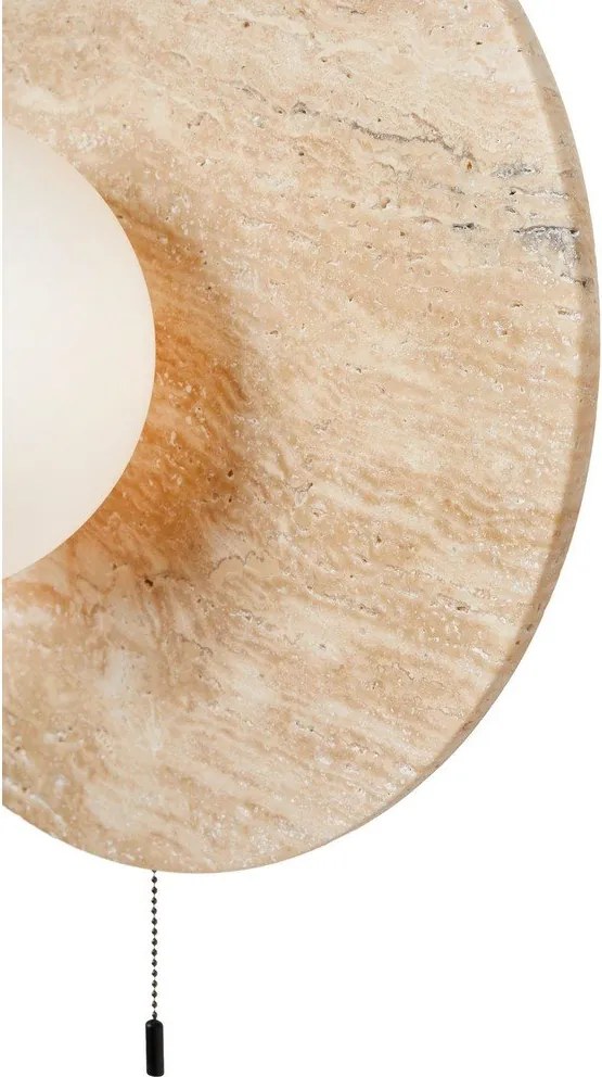 Бежова каменна стенна лампа ø 12 cm Hilde – Opviq lights