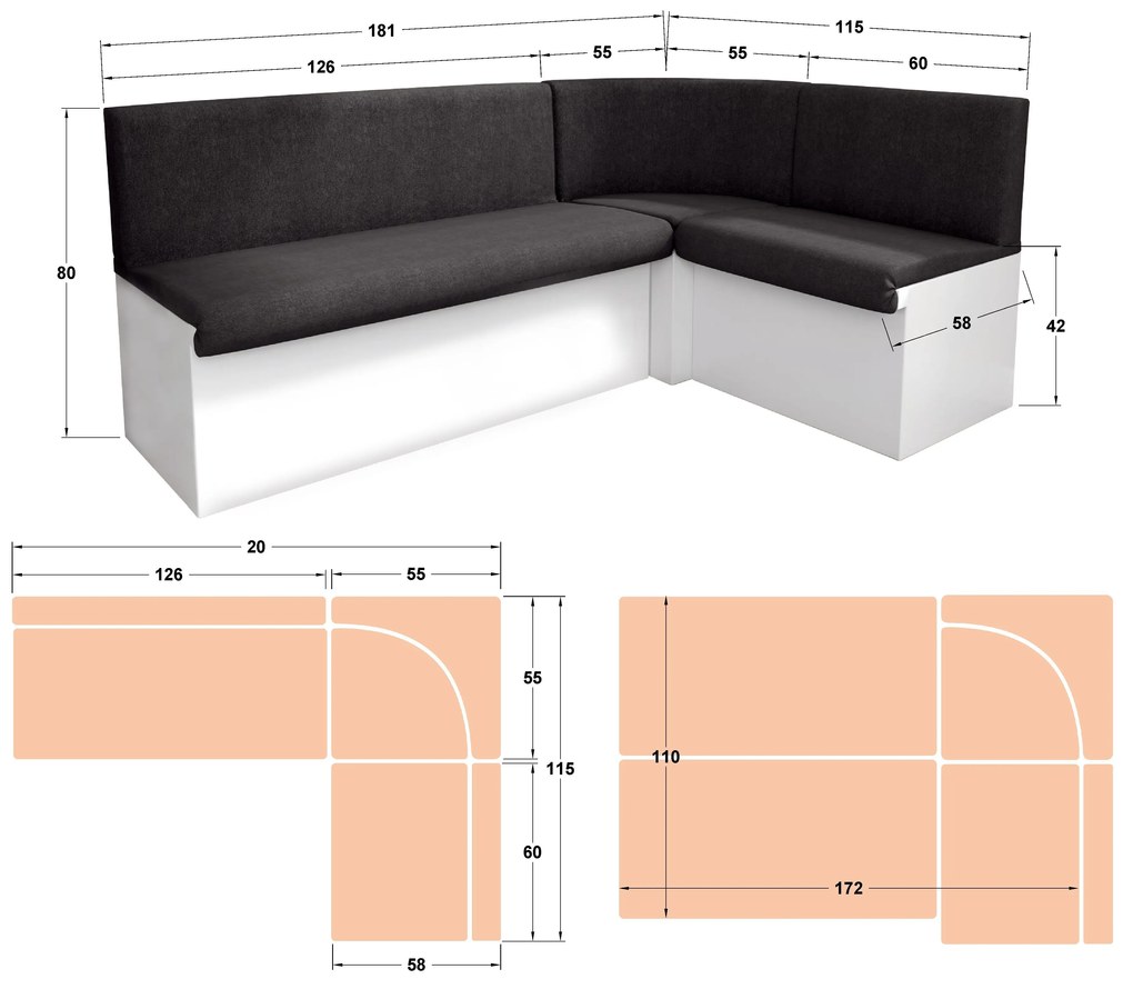 Разтегателен кухненски ъгъл Юлиан