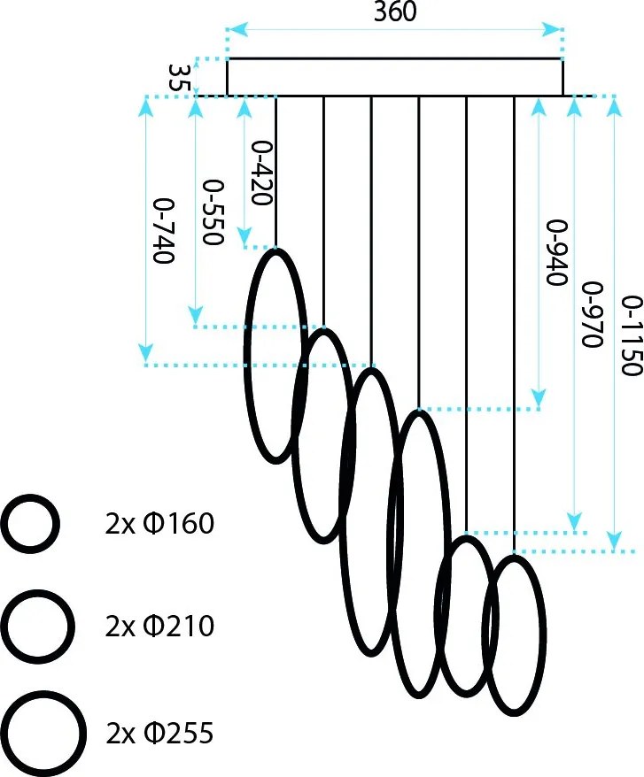 ВИСЯЩА ТАВАННА ЛАМПА APP1921-CP BLACK