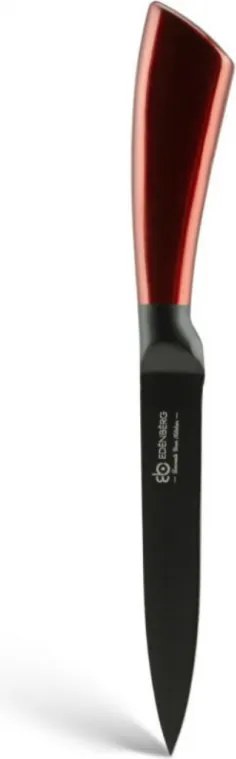 Комплект 5 бр ножове Edenberg EB-936, Карбонова стомана, Поставка, Червен