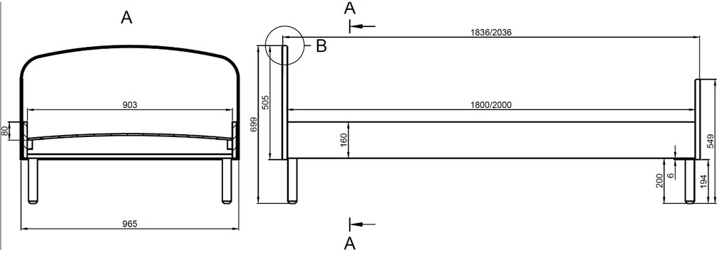 Детско легло Emma-180 x 90
