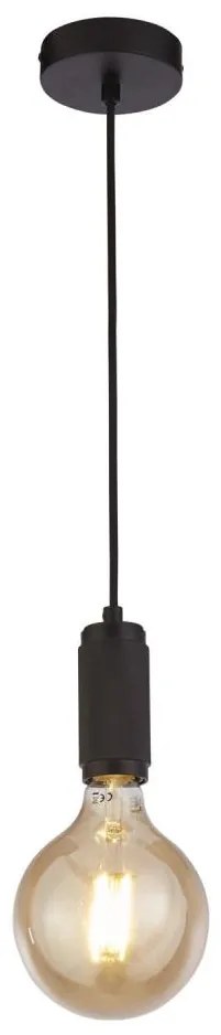 Searchlight 77651BK - Полилей на кабел SUSPENSION 1xE27/60W/230V черен