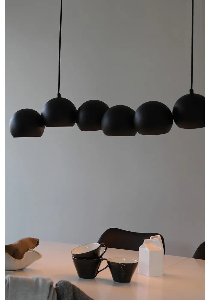 Черно висящо осветително тяло с метален абажур Cupolo – Markslöjd