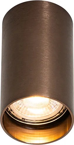 Интелигентен повърхностно монтиран прожектор тъмен бронз вкл. Wifi GU10 50 mm - Tuba