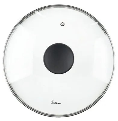 Дълбок тиган с капак Luigi Ferrero Prima FR-2634L, 26x7.5 см, 3.4 л, Незалепващо покритие, Стъклен капак с отвор за пара, Индукция, Тъмносин