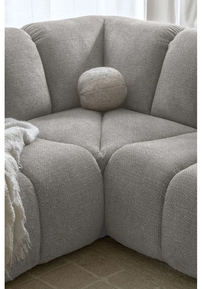 Светлосив ъглов диван (десен ъгъл/U форма) Shell – Miuform