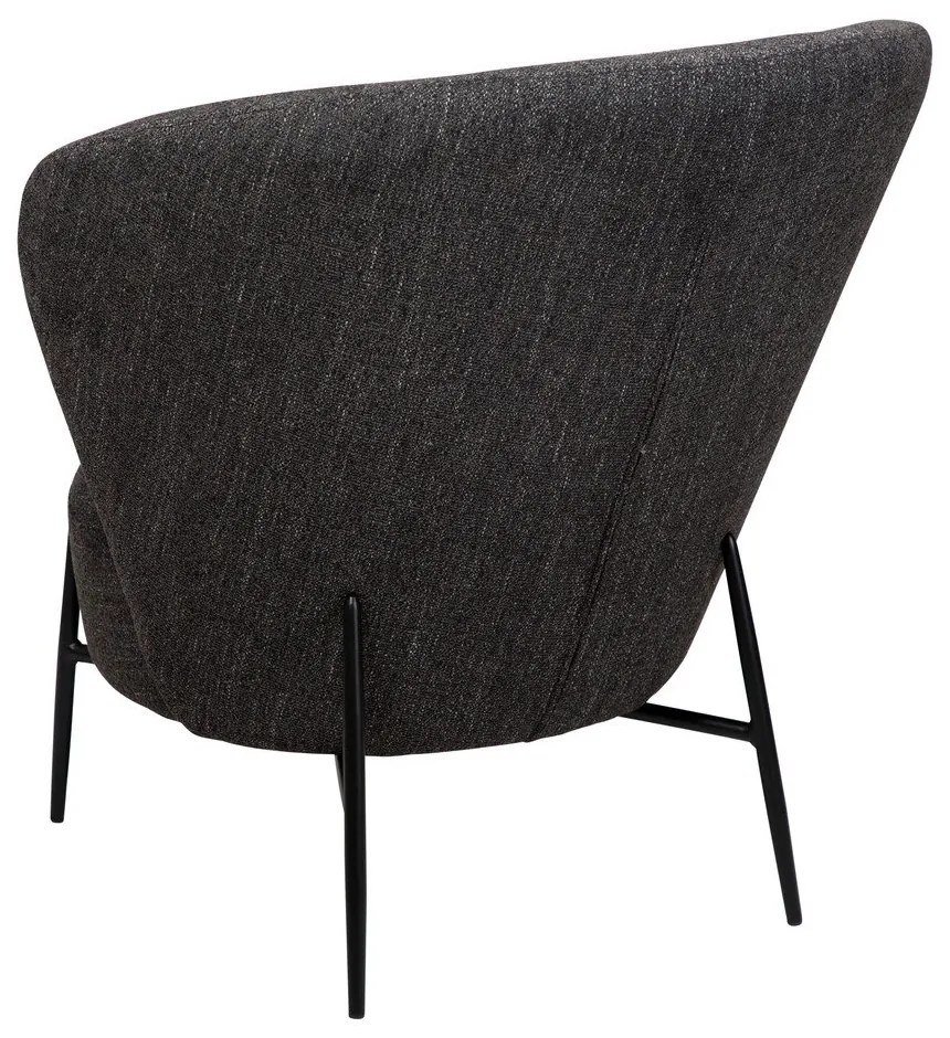 Антрацитно кресло от плат букле Orbit – DAN-FORM Denmark