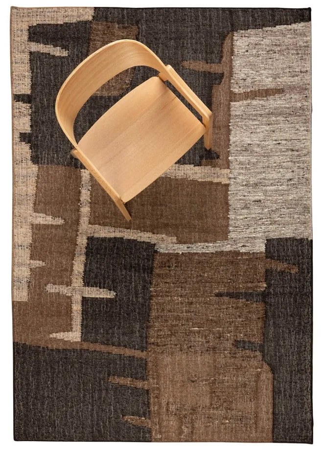 Кафяв вълнен килим 160x230 cm Briton – Dutchbone