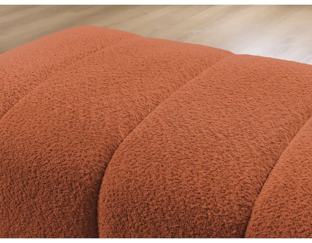 Теракотена табуретка от прежда с примки от букле Annecy – Bobochic Paris