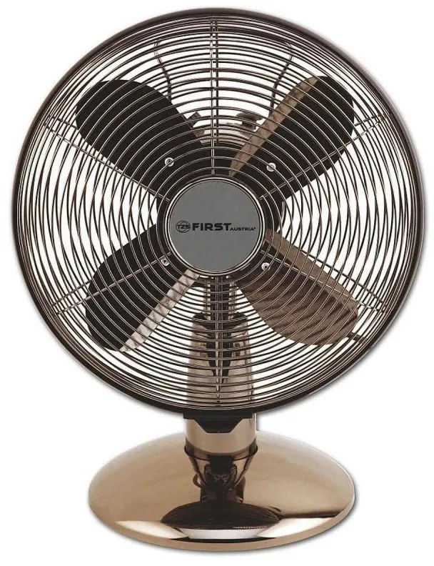 Вентилатор First Austria FA-5562, 45W, 30 см, 3 скорости, 4 перки, Функция трептене, Регулируем наклон, Меден