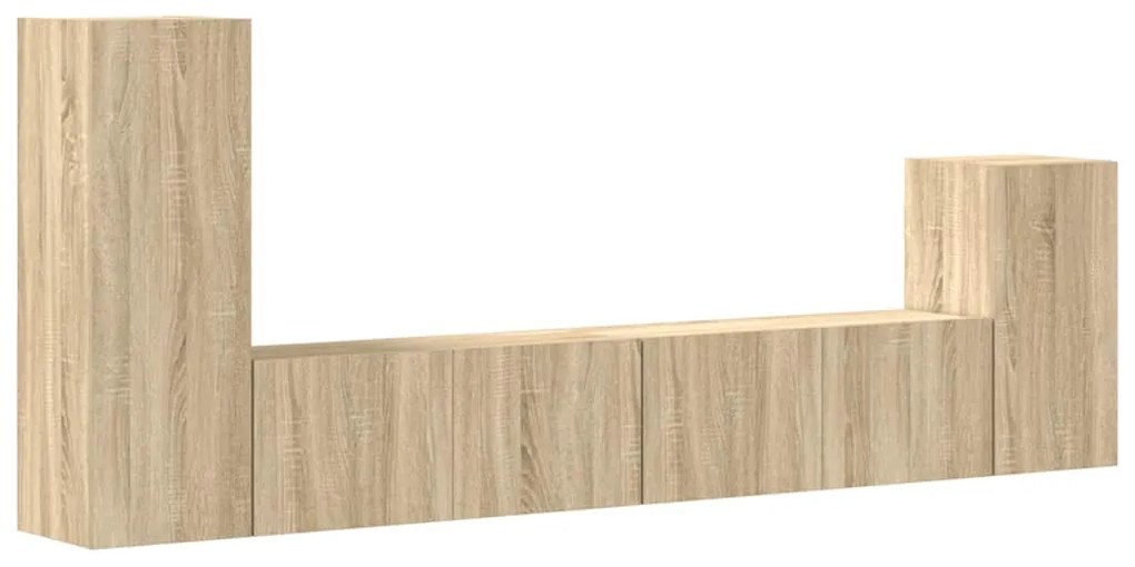 3114624 vidaXL Комплект ТВ шкафове от 4 части, сонома дъб, инженерно дърво