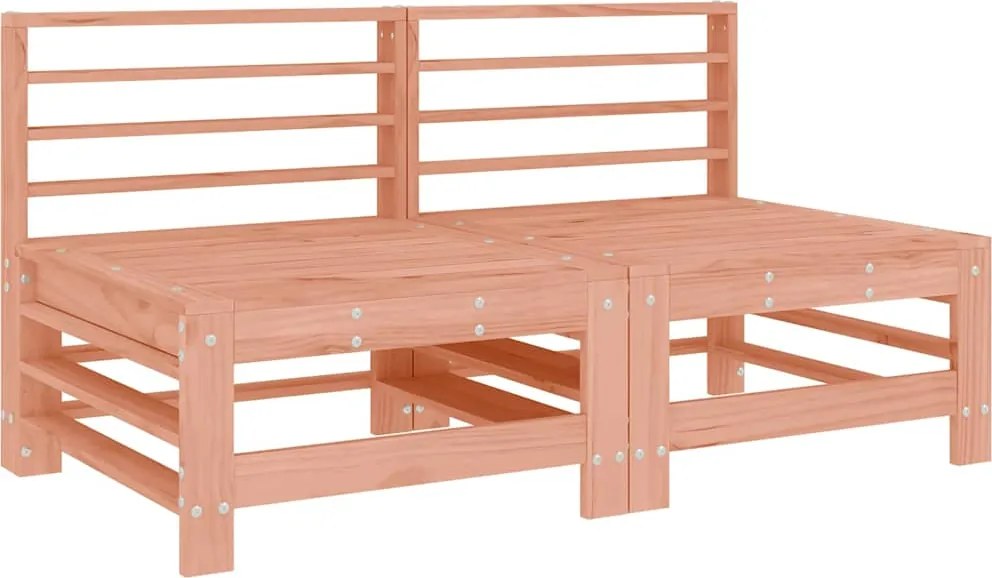 825644 vidaXL Градински средни дивани, 2 бр, дугласка дървесина масив