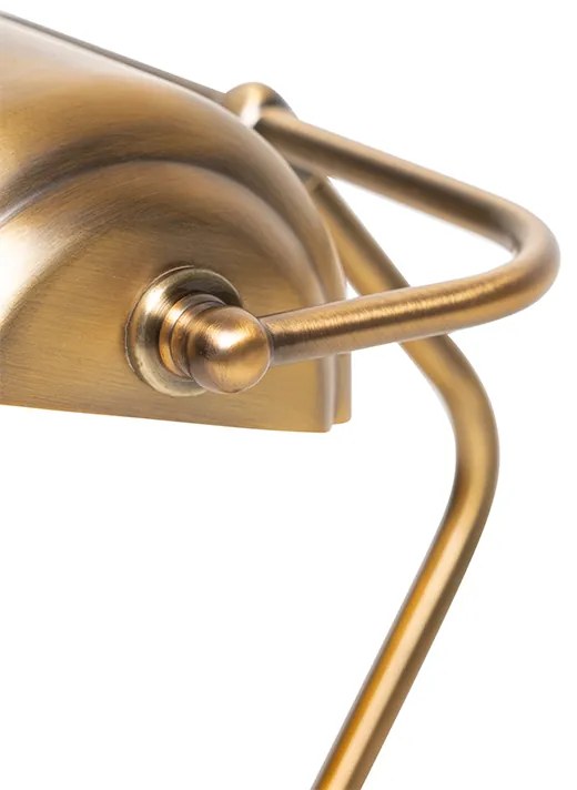 Класическа настолна лампа/Нотариална лампа бронз - Banker