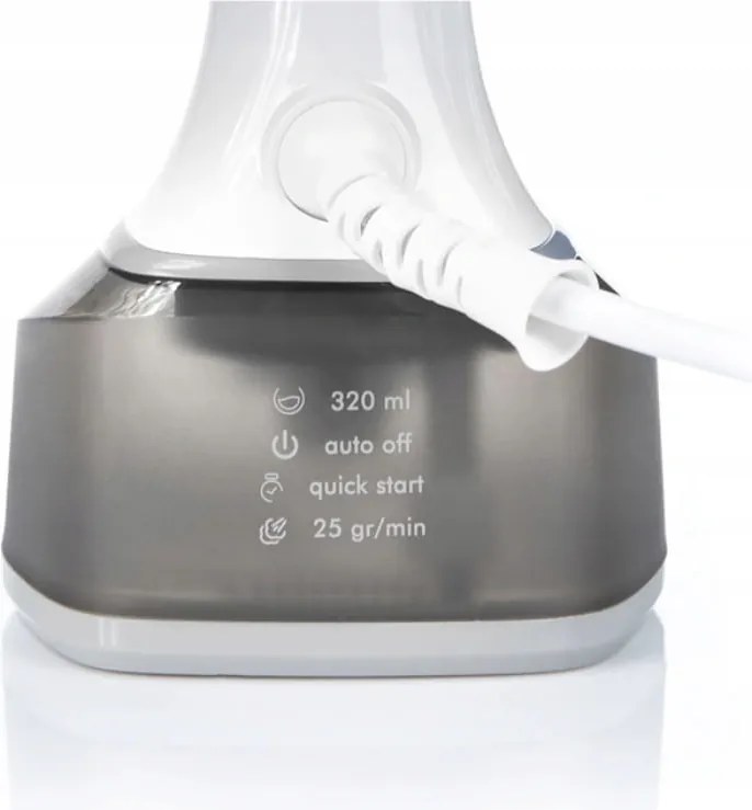 Уред за гладене с пара First Austria FA-5647-2, 1400W, 320 мл, 2 нива до 25 г/мин, Сухо гладене, Бял/син