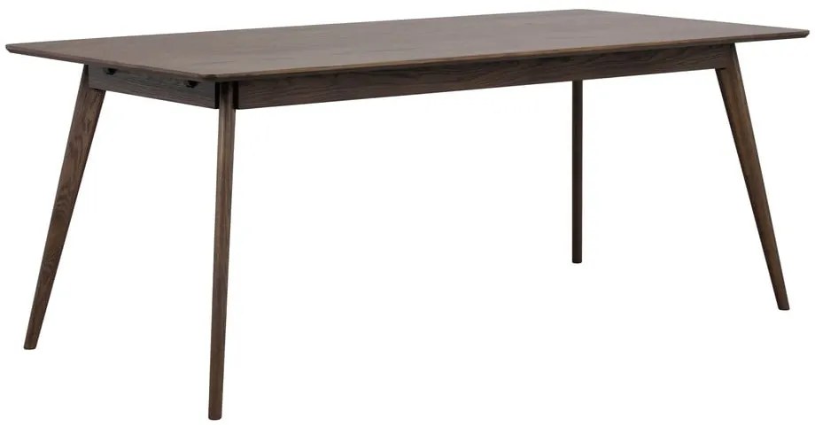 Тъмнокафява сгъваема трапезна маса от декор от дъб 90x190 cm Yumi – Rowico