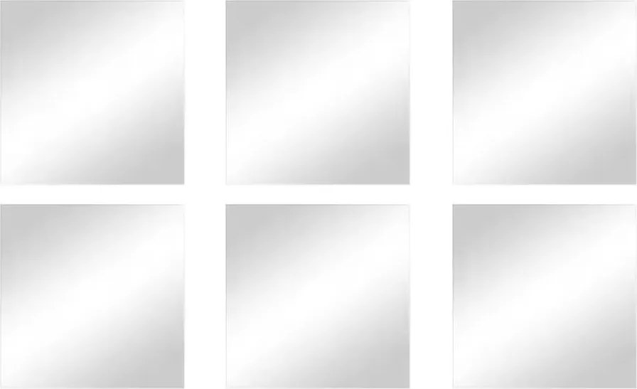 Стенни огледала в комплект от 6 бр. 10x10 cm – MSV