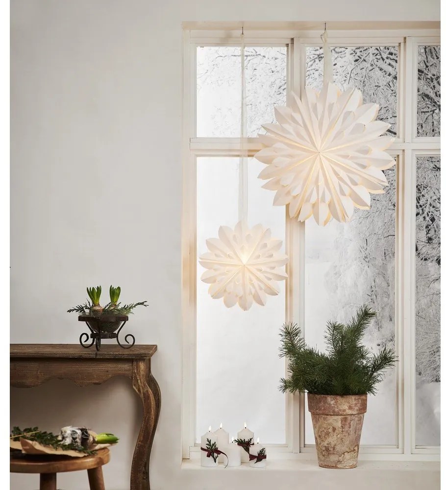 Бяла коледна светлинна украса ø 40 cm Clipp - Star Trading