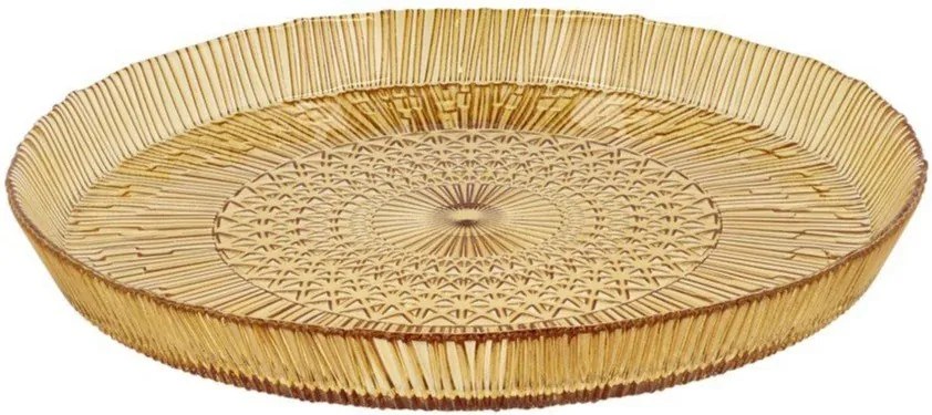 Оранжева стъклена чиния за сервиране ø 30 cm Kusintha - Bitz