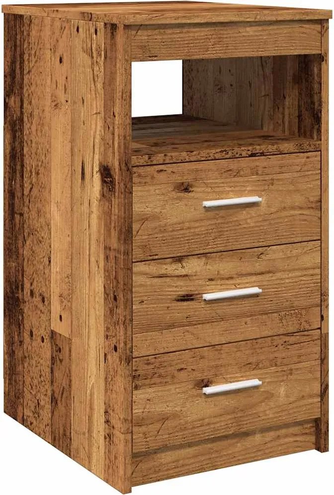 856004 vidaXL Шкаф с чекмеджета от старо дърво 40x50x76cm Инженерна дървесина