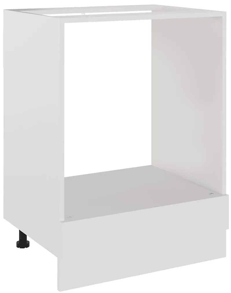 802497 vidaXL Шкаф за фурна "Рига", бял, 60x46x81,5 см, инженерно дърво