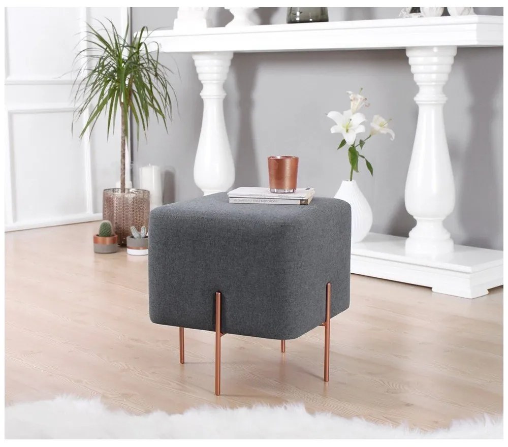 Тъмно сива табуретка Copper – Artie