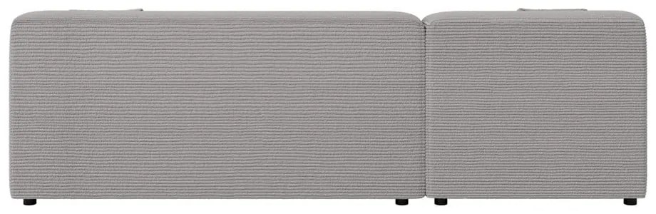 Светлосив ъглов диван от рипсено кадифе (ляв ъгъл) Martin – Ropez