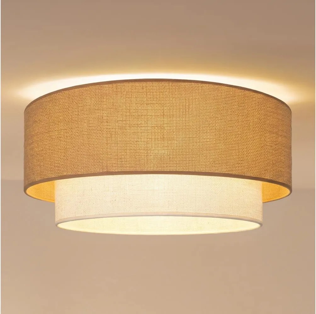Brilagi - LED таванно осветително тяло BOHO ECO 1xE27/10W/230V Ø 40 см бежово/кремаво