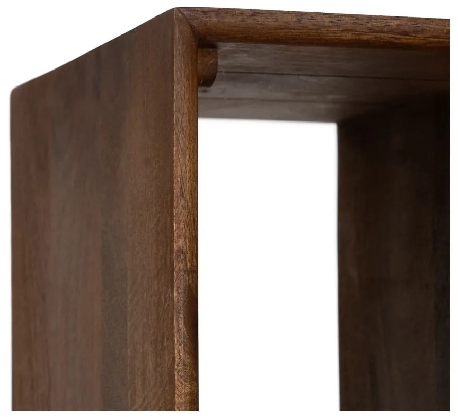 Кафява библиотека от масивно манго 60x190x30 cm Sagara – Ixia
