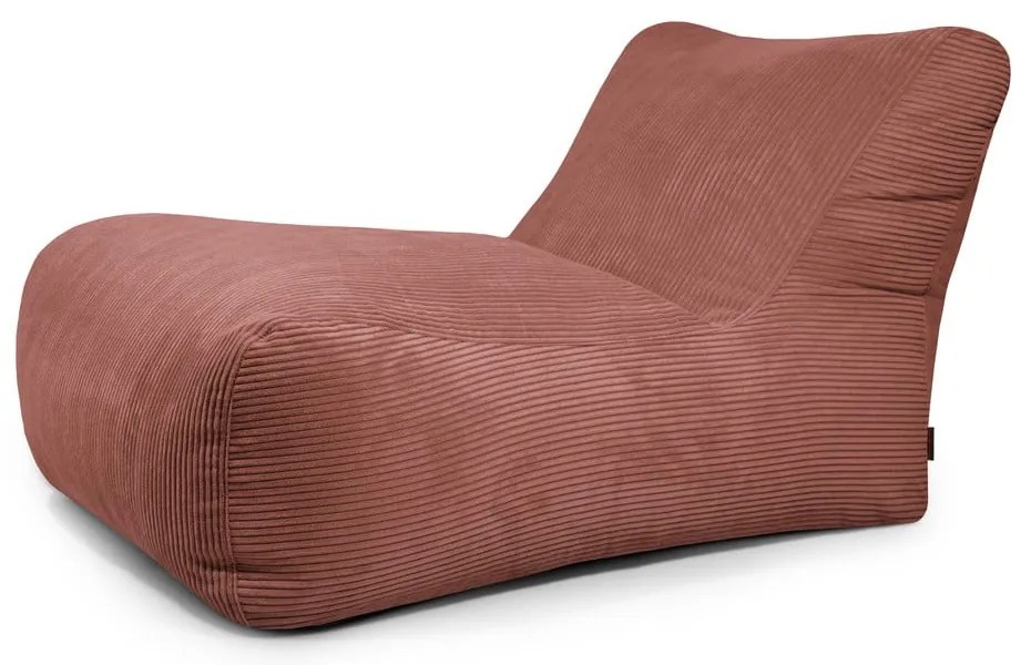 Пуф от рипсено кадифе в тухлен цвят Lounge 100 – SLOWDOWN