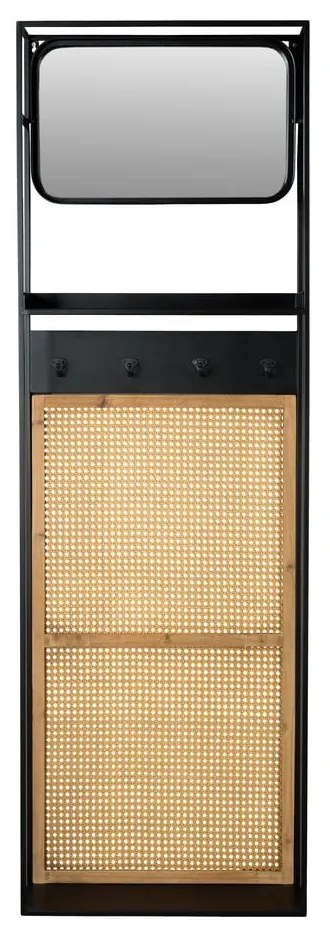 Стенно огледало с рафт и закачалка 53x165 cm Langres - Dutchbone