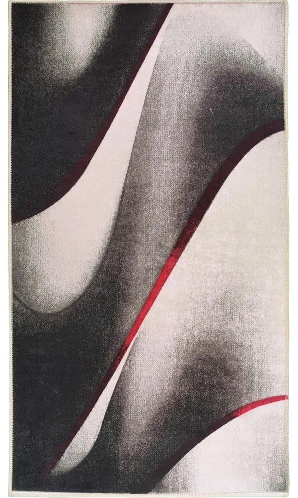 Бял и черен килим, който може да се мие, 150x80 cm - Vitaus