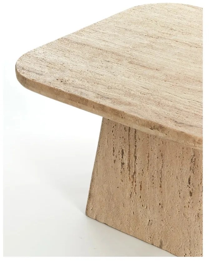 Бежова масичка за кафе с скаменен плот за маса 60x60 cm Kepami – Light &amp; Living