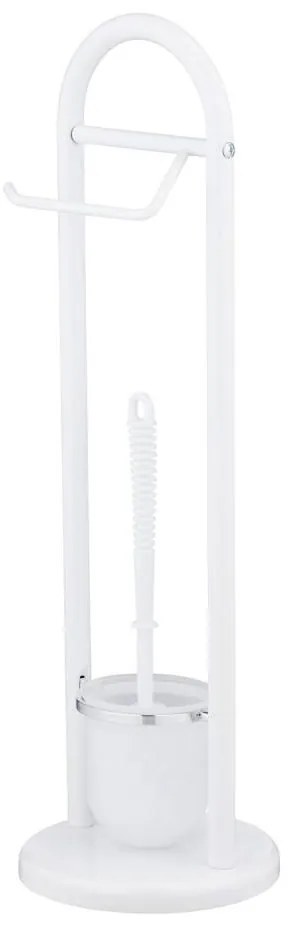 WENKO 17092100 - Тоалетна четка SIENA 19x63 см бяла/сатен