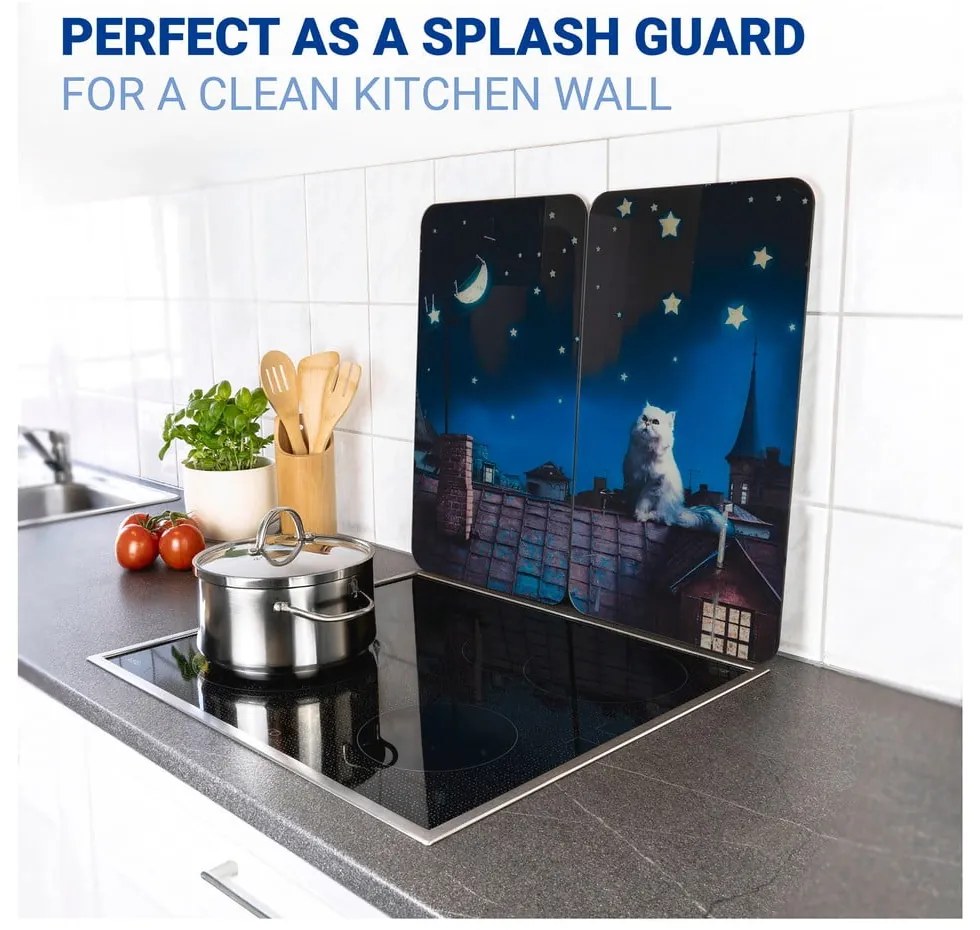 Капаци за печка в комплект от 2 броя от закалено стъкло 30x52 cm - Maximex