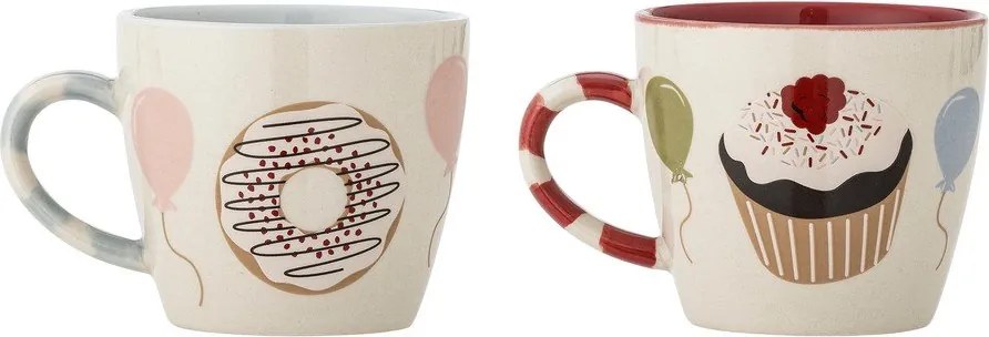 Кремави глинени детски чаши в комплект 2 бр. 200 ml Darby – Bloomingville Mini