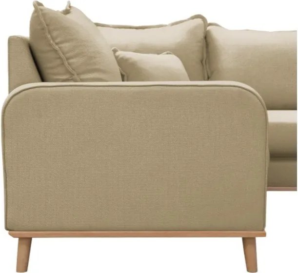 Бежов ъглов диван (десен ъгъл) Beata - Ropez